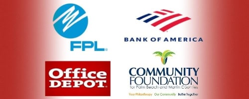 FPL BOA Office Depot and Community Foundation logos