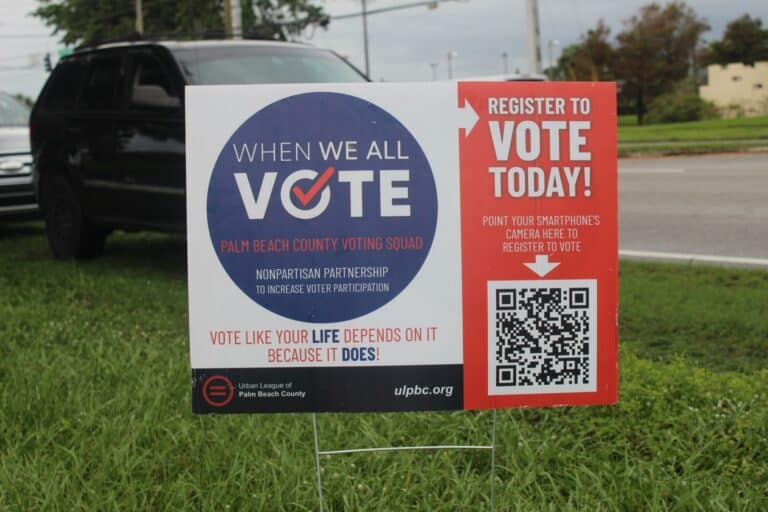 Vote yard sign