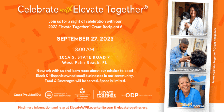 Celebrate Elevate together flyer