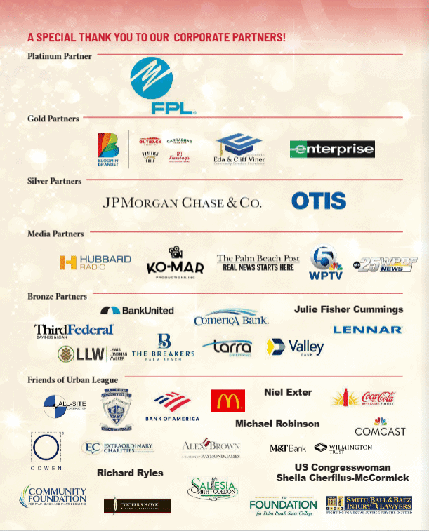 Thank you to corporate sponsors