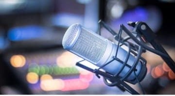 close up of a microphone