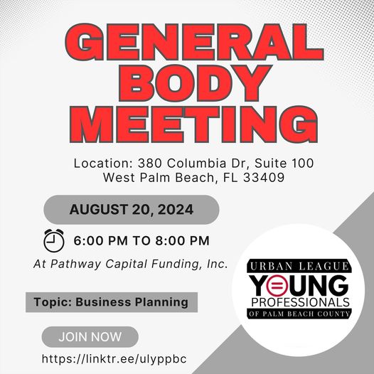 General Body Meeting flyer