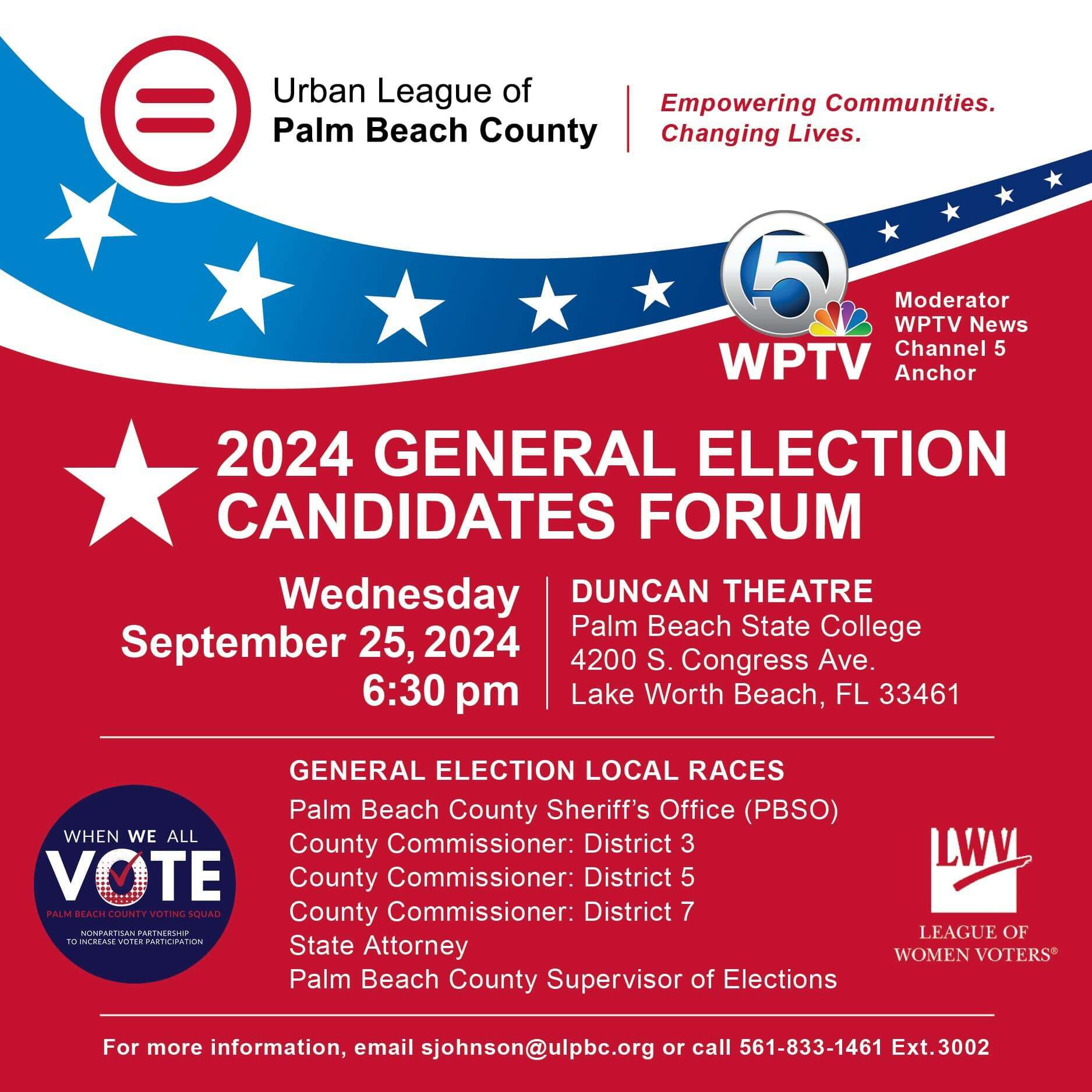 2024 General Election Candidates Forum flyer